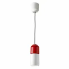 Lampa modernă cu pandantiv din ceramică cu două culori realizată în Italia Asia Viadurini