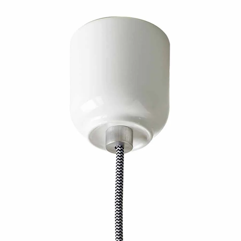 Lampa modernă cu pandantiv din ceramică cu două culori realizată în Italia Asia Viadurini