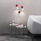 Lampa modernă cu pandantiv din ceramică cu două culori realizată în Italia Asia Viadurini