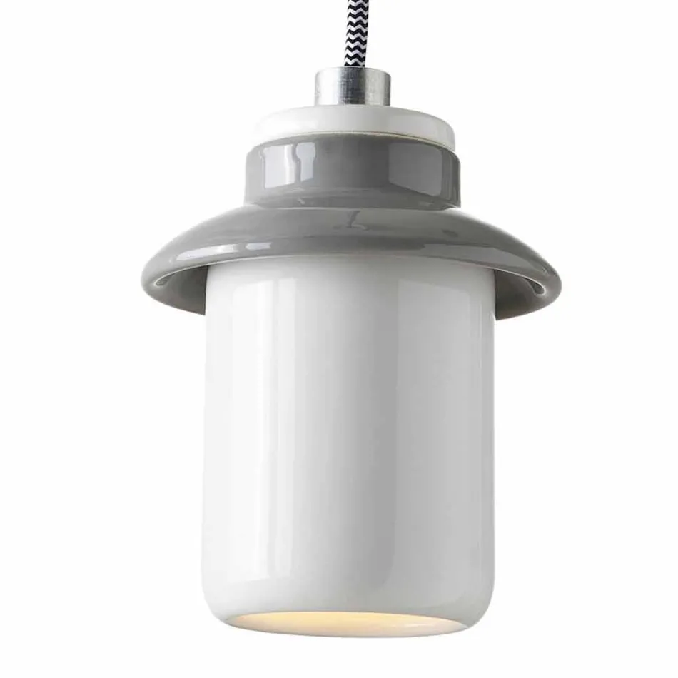 Lampa modernă cu pandantiv din ceramică colorată realizată în Italia Asia Viadurini