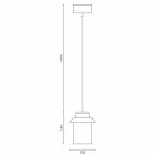 Lampa modernă cu pandantiv din ceramică colorată realizată în Italia Asia Viadurini