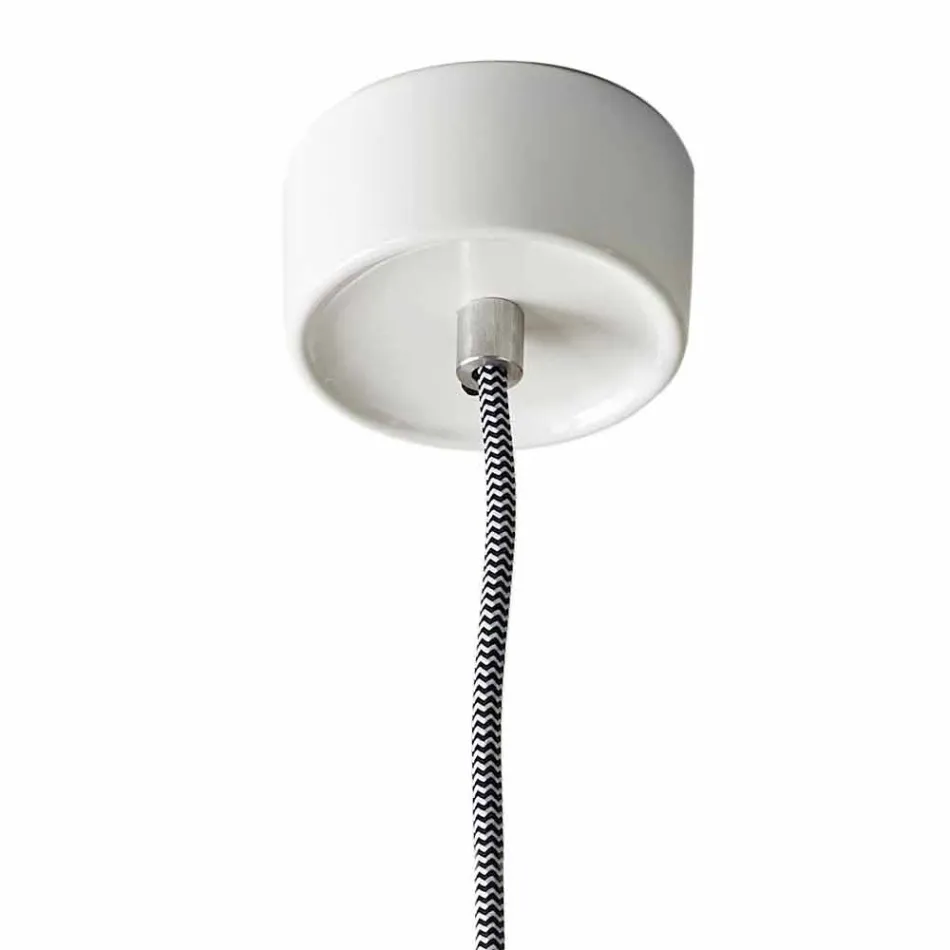 Lampa modernă cu pandantiv din ceramica roșie realizată în Italia Asia Viadurini