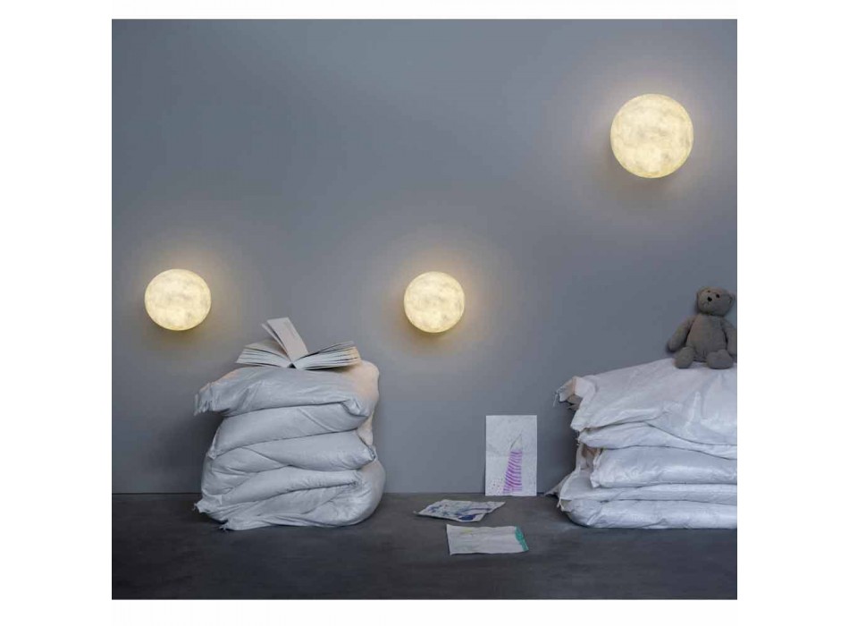 Modernă lampă de perete In-es.artdesign A. Moon în nebulită Viadurini