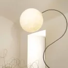Lampă de podea albă modernă nebulită In-es.artdesign Luna H210cm Viadurini