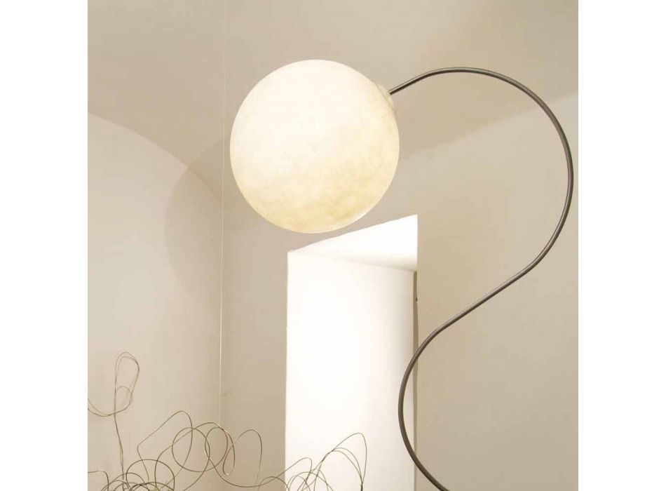 Lampă de podea albă modernă nebulită In-es.artdesign Luna H210cm Viadurini