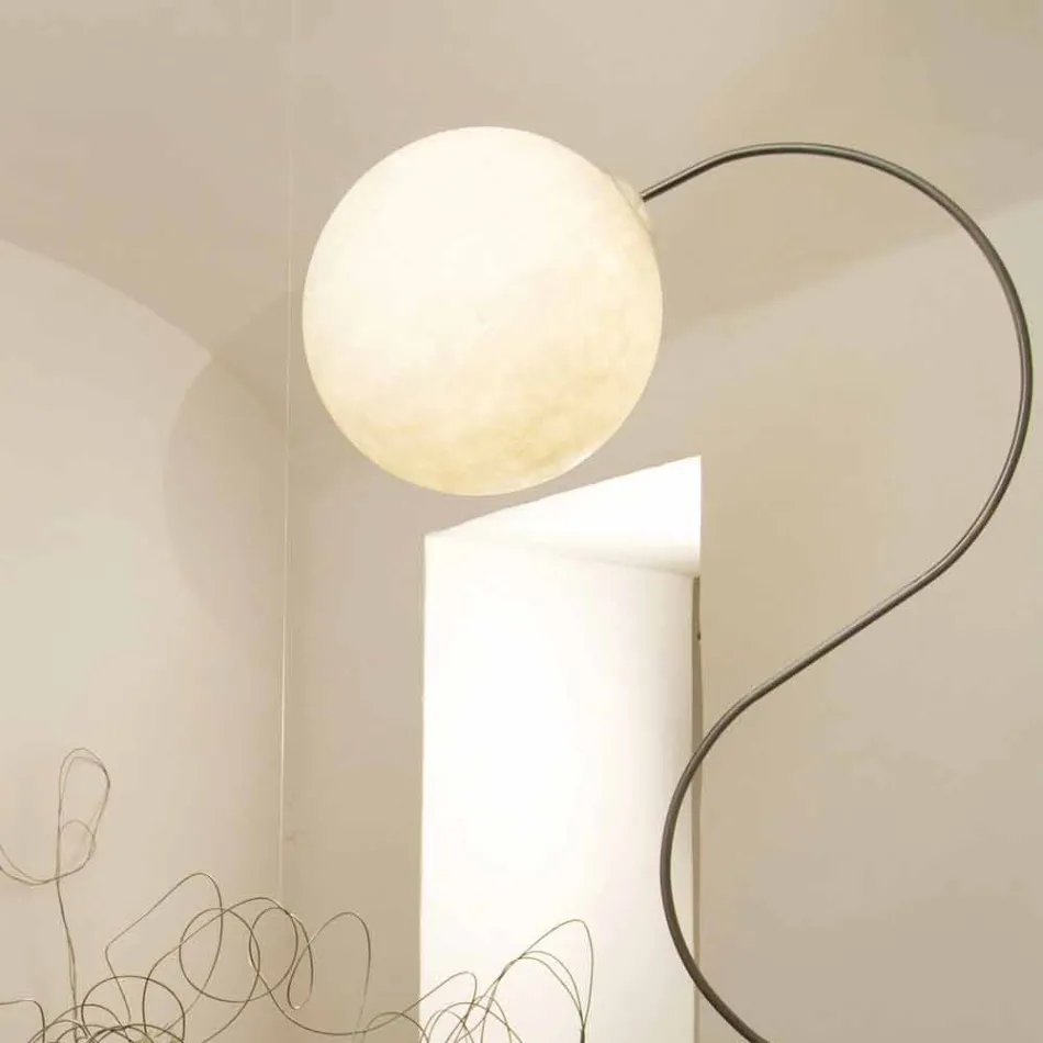 Lampă de podea albă modernă nebulită In-es.artdesign Luna H210cm Viadurini