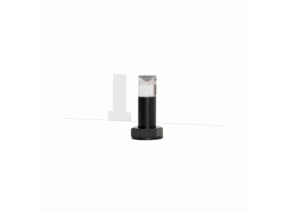 Lampă modernă din metal negru și plexiglas transparent fabricat în Italia - Dalbo Viadurini