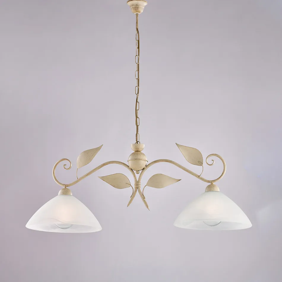 Lampă modernă din sticlă și metal, fabricată în Italia, ideală pentru orice cameră - Carina Viadurini