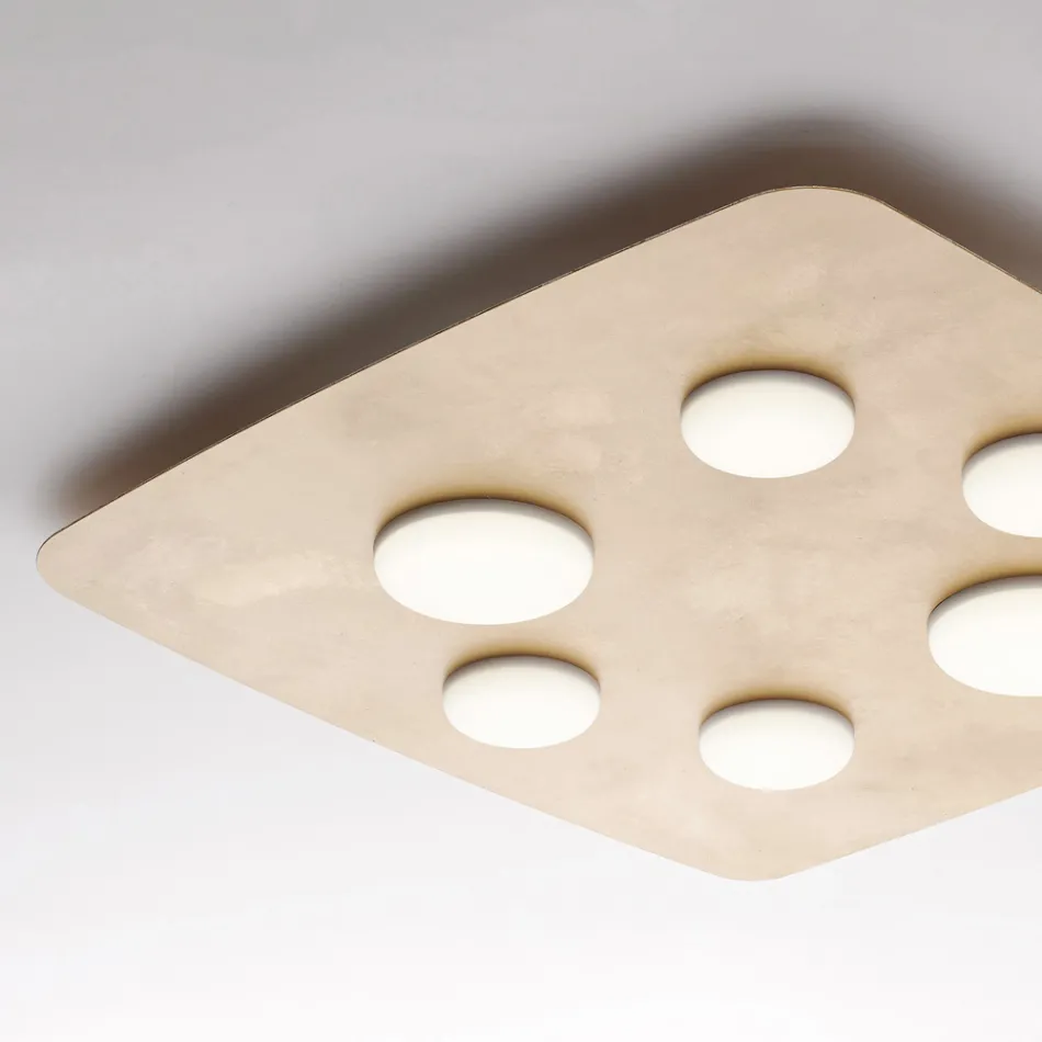 O lampă modernă din sticlă și metal pentru decorațiuni interioare elegante – Kepler Viadurini