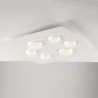 O lampă modernă din sticlă și metal pentru decorațiuni interioare elegante – Kepler Viadurini