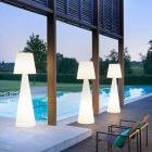 Lumina moderna in aer liber Slide Pivot alb strălucitor fabricat în Italia Viadurini