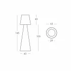 Lumina moderna in aer liber Slide Pivot alb strălucitor fabricat în Italia Viadurini