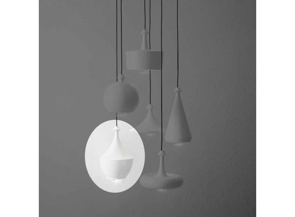 Lampa suspendată modernă din ceramică realizată în Italia - Lustrini L3 Aldo Bernardi Viadurini