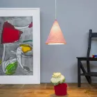 Lampă suspendată modernă In-es.artdesign Jazz Stripe în lână colorată Viadurini