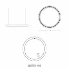 Lampă modernă rotundă din polietilenă Made in Italy - Slide Giotto Viadurini