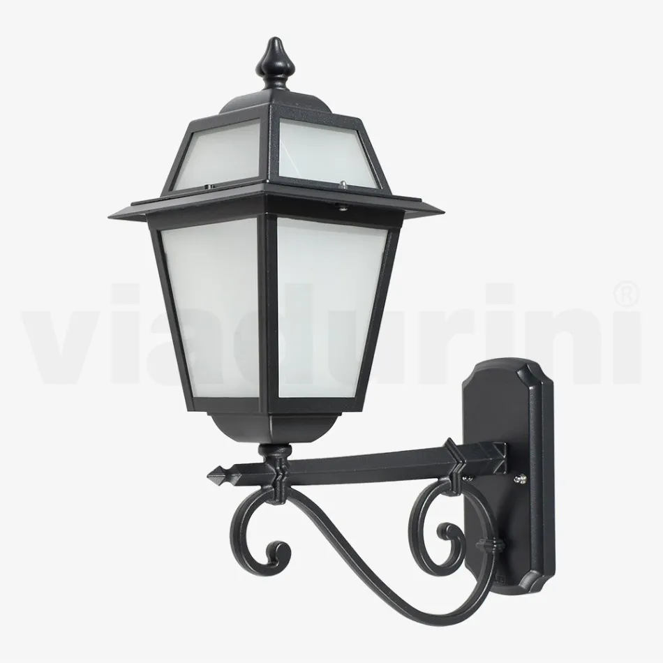 Lampa de exterior din aluminiu antracit si sticla Made in Italy - Elric Viadurini