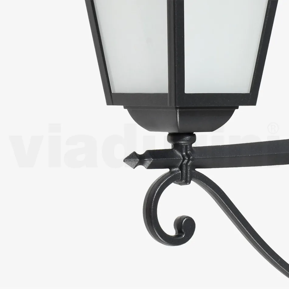 Lampa de exterior din aluminiu antracit si sticla Made in Italy - Elric Viadurini