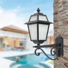 Lampa de exterior din aluminiu antracit si sticla Made in Italy - Elric Viadurini