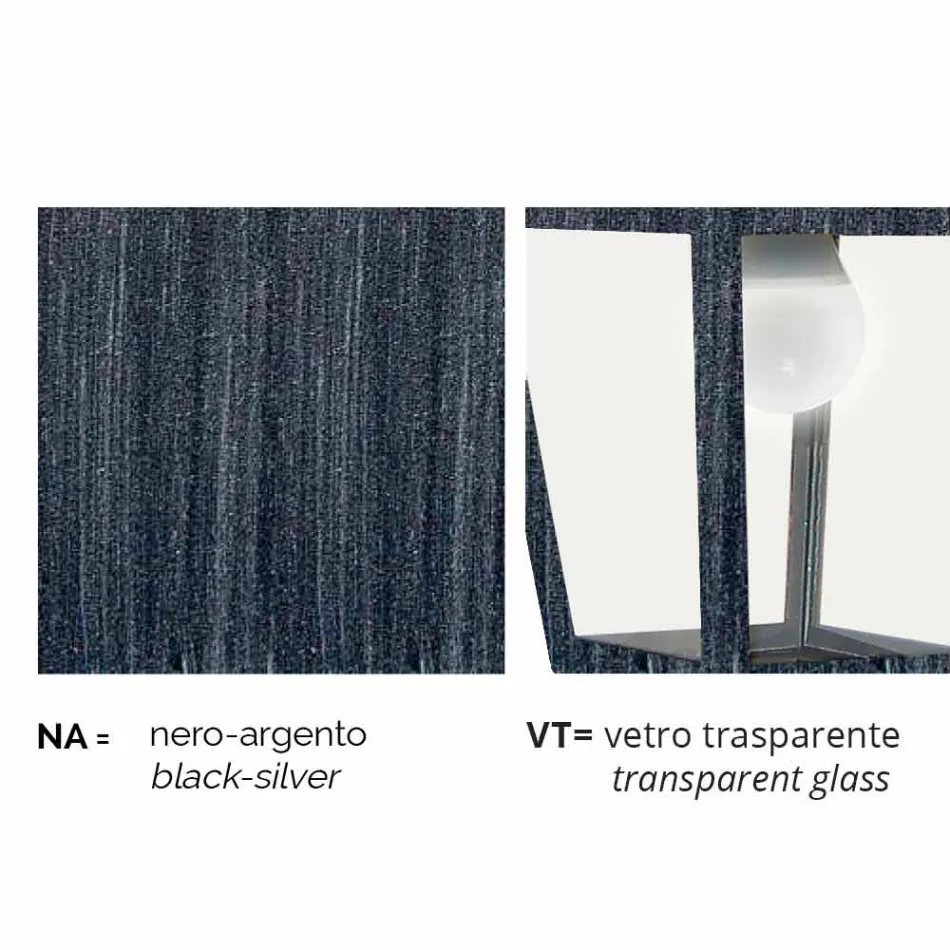 Lampa de perete de exterior din aluminiu realizata in Italia, Aquilina Viadurini
