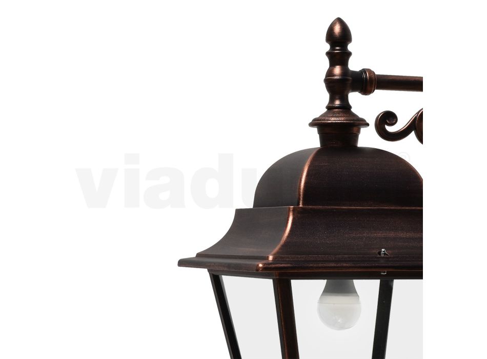 Lampa de exterior vintage din aluminiu si sticla Made in Italy - Bonaria Viadurini