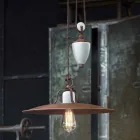 artizanat și în jos din ceramică lampă și metalo Kristen Ferroluce Viadurini