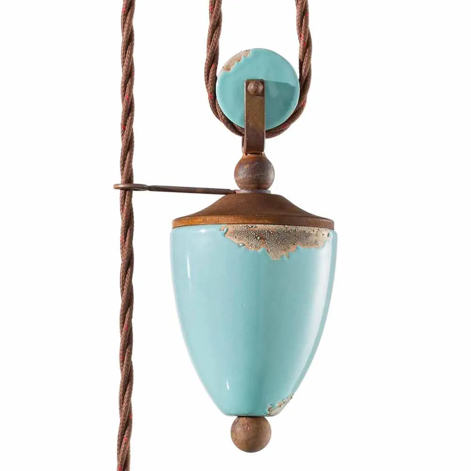 țară și lampă în metal și meserii ceramice Evelyn Viadurini