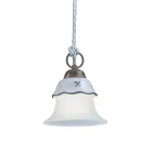 Lampă cu suspendare vintage cu 3 lumini din fier, sticlă și ceramică - Ferrara Viadurini