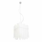 lampă de suspensie albă Contemporan de design Ketty 60x60cm Made in Italy Viadurini