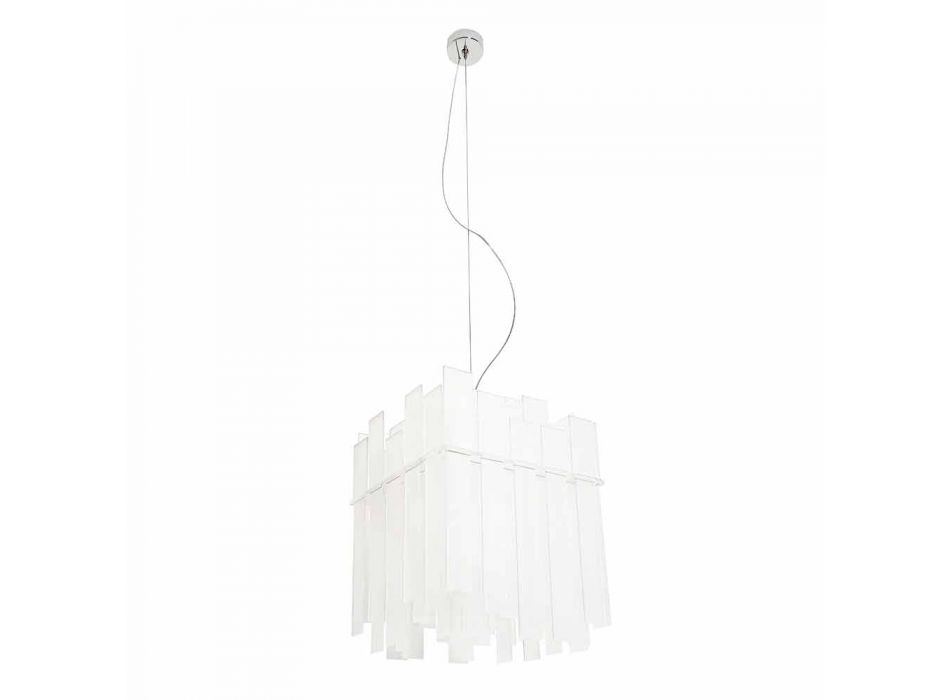 lampă de suspensie albă Contemporan de design Ketty 60x60cm Made in Italy Viadurini