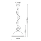 Lampă cu suspendare din ceramică și fier artizanal și industrial - industrial Viadurini