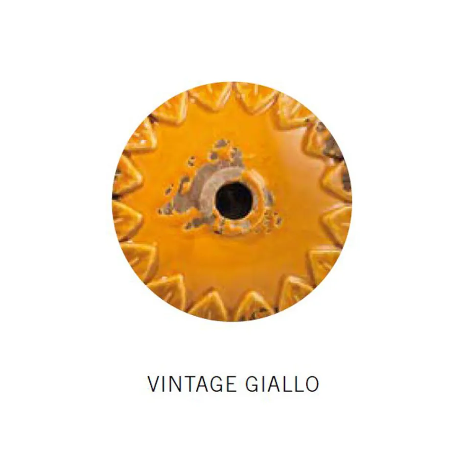 Lampă cu suspendare din ceramică și fier artizanal și industrial - industrial Viadurini