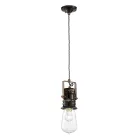 Lampa cu Suspensie Design Industrial din Fier, Sticla si Ceramica - Urban Viadurini