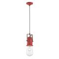 Lampa cu Suspensie Design Industrial din Fier, Sticla si Ceramica - Urban