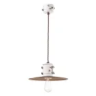 Lampa cu Suspensie din Fier si Ceramica Industriala Handmade - Urban Viadurini