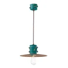 Lampa cu Suspensie din Fier si Ceramica Industriala Handmade - Urban Viadurini