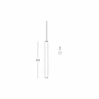 Lampa de suspensie metacrilat Slide Flux Agățat subțire fabricat în Italia Viadurini