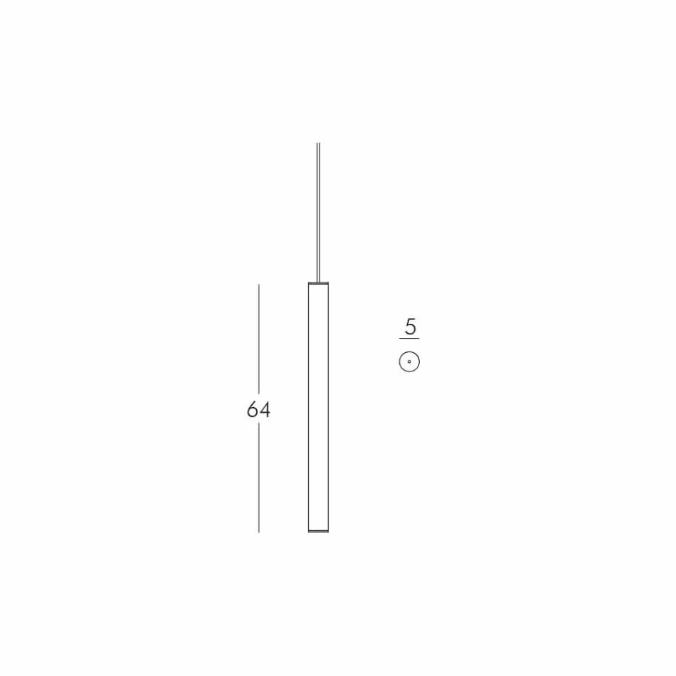 Lampa de suspensie metacrilat Slide Flux Agățat subțire fabricat în Italia Viadurini