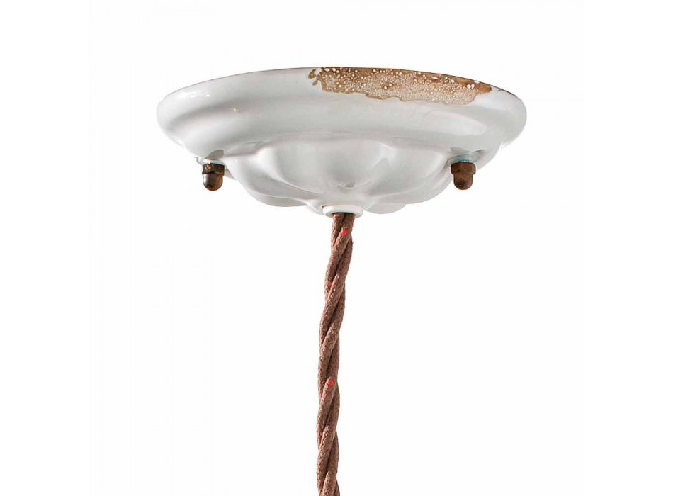 Reglabil ceramic lampă de suspensie și metalo Alayna Ferroluce Viadurini