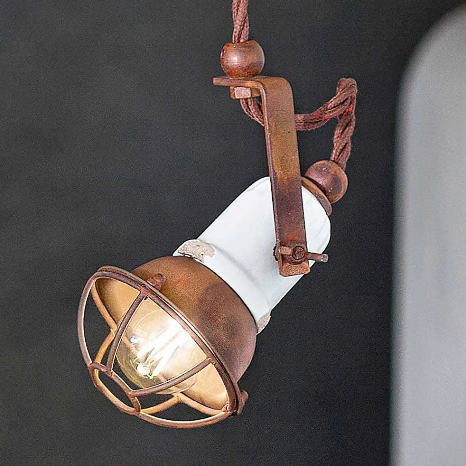 Reglabil ceramic lampă de suspensie și metalo Alayna Ferroluce Viadurini