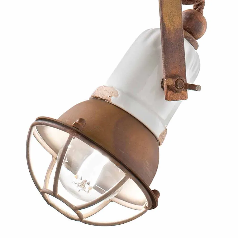 Reglabil ceramic lampă de suspensie și metalo Alayna Ferroluce Viadurini