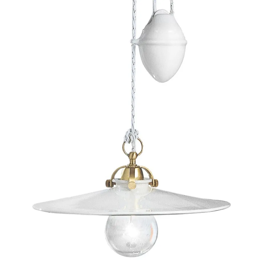 Sus and Down Suspensie din Fier si Ceramica Lucioasa 2 Marimi - Asti Viadurini