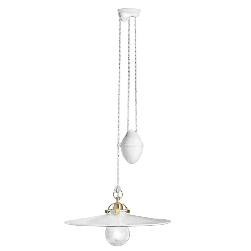 Sus and Down Suspensie din Fier si Ceramica Lucioasa 2 Marimi - Asti Viadurini