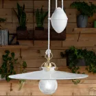 Sus and Down Suspensie din Fier si Ceramica Lucioasa 2 Marimi - Asti Viadurini