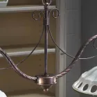 Lampa suspendata 2 Lumini din Ceramica Handmade cu Passanastri - Napoli Viadurini