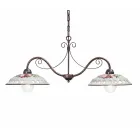 Lampa suspendata 2 Lumini din Ceramica Handmade cu Passanastri - Napoli Viadurini