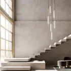 Lampă suspendată cu 1, 3 sau 6 lumini cu design modern din alamă - Typha de Il Fanale Viadurini