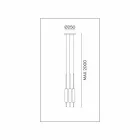 Lampă suspendată cu 1, 3 sau 6 lumini în design modern din alamă - Typha de Il Fanale Viadurini