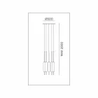Lampă suspendată cu 1, 3 sau 6 lumini în design modern din alamă - Typha de Il Fanale Viadurini