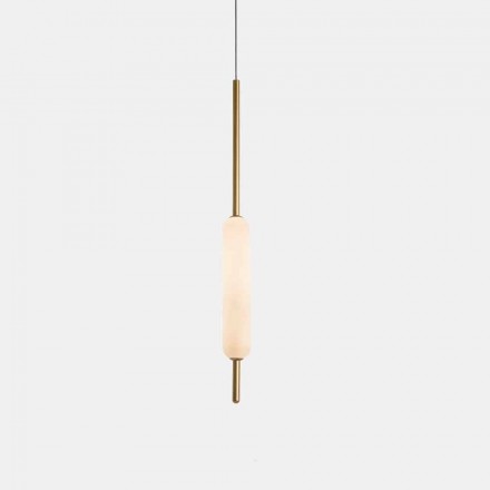 Lampă suspendată cu 1, 3 sau 6 lumini în design modern din alamă - Typha de Il Fanale Viadurini