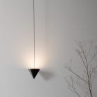 Lampă suspendată din sârmă de aluminiu neagră și con de design mare - Mercado Viadurini
